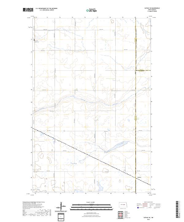 USGS Topographic Map – Cathay SE
