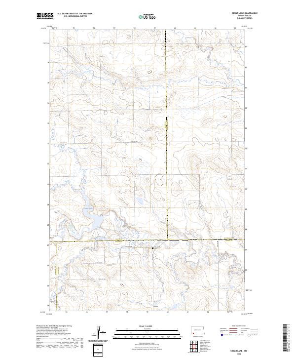 USGS Topographic Map – Cedar Lake
