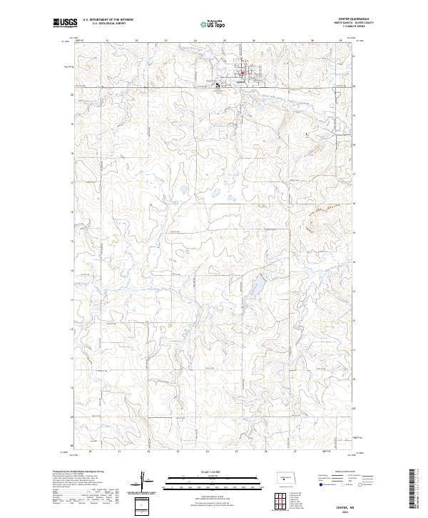 USGS Topographic Map – Center