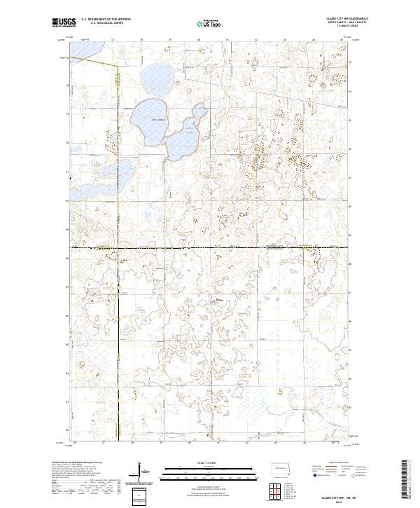 USGS Topographic Map – Claire City NW