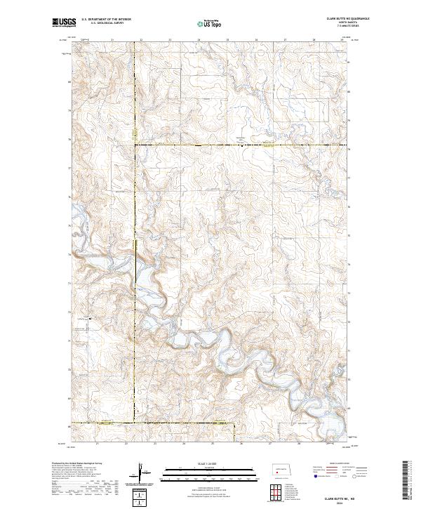 USGS Topographic Map – Clark Butte NE