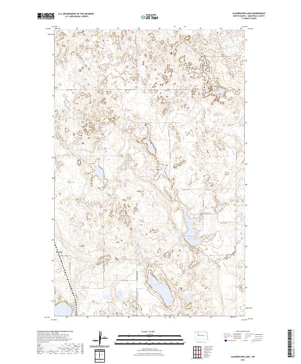 USGS Topographic Map – Clearwater Lake