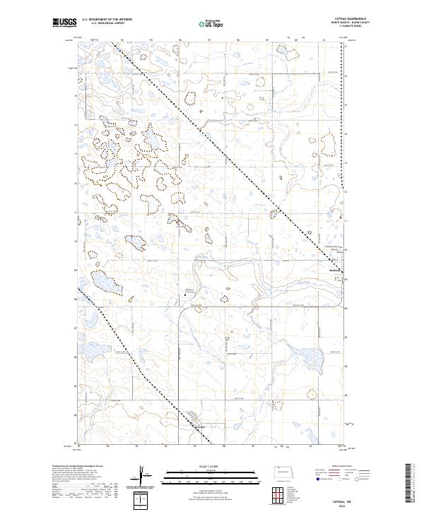 USGS Topographic Map – Coteau