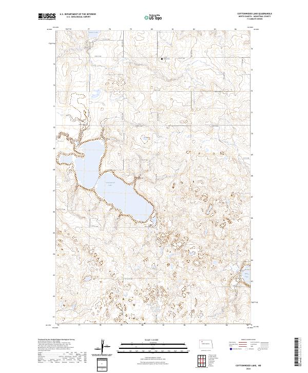 USGS Topographic Map – Cottonwood Lake
