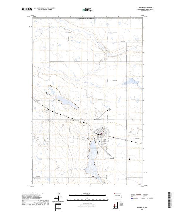 USGS Topographic Map – Crosby