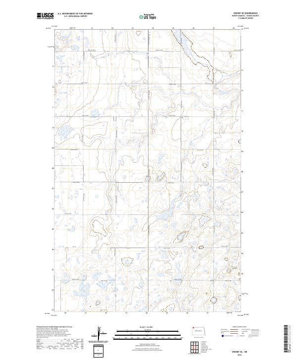 USGS Topographic Map – Crosby SE