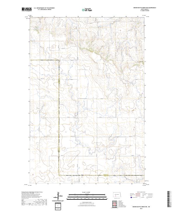 2024 Map of Crown Butte Creek NW, 2024 Print