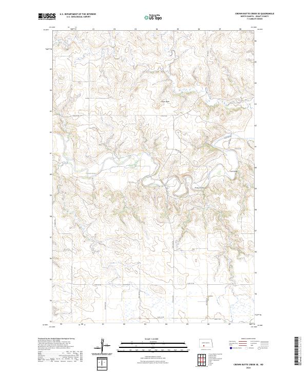 USGS Topographic Map – Crown Butte Creek SE