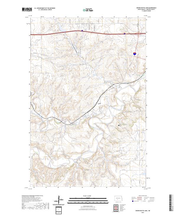 USGS Topographic Map – Crown Butte Lake