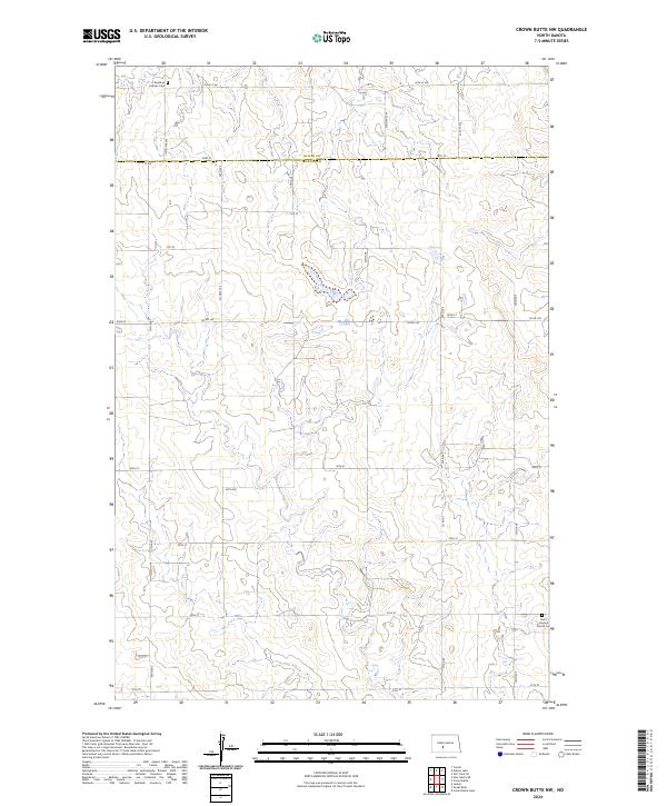 2024 Map of Crown Butte NW, 2024 Print