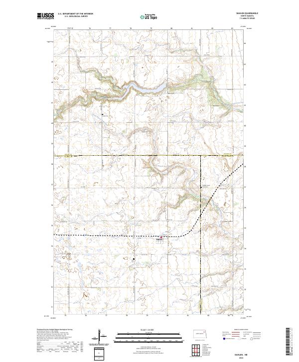 USGS Topographic Map – Dahlen