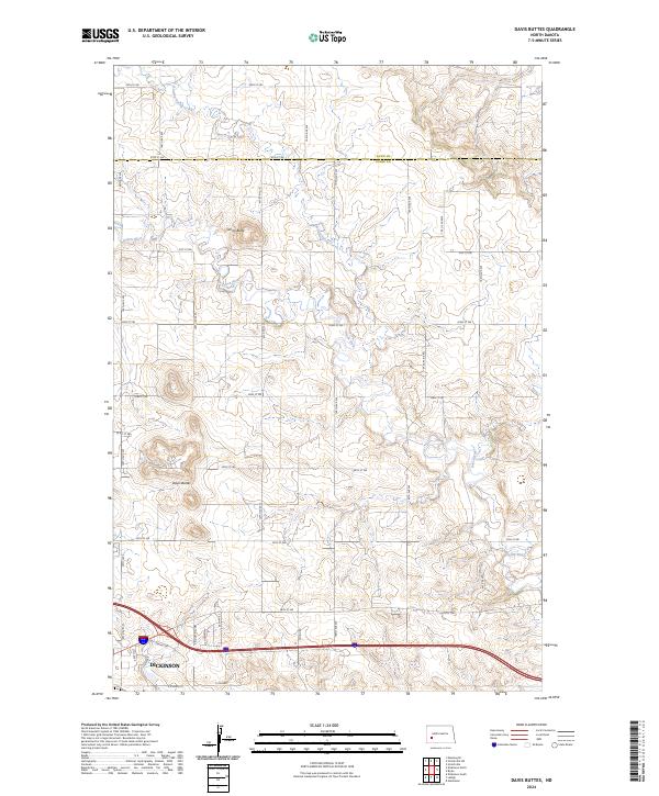 USGS Topographic Map – Davis Buttes