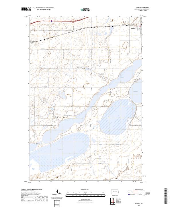 USGS Topographic Map – Dawson