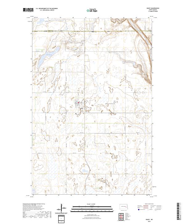 USGS Topographic Map – Dazey