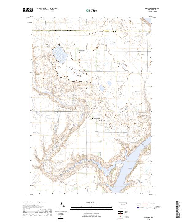 USGS Topographic Map – Dazey NE