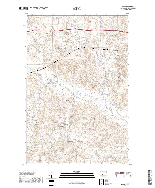 USGS Topographic Map – Dengate