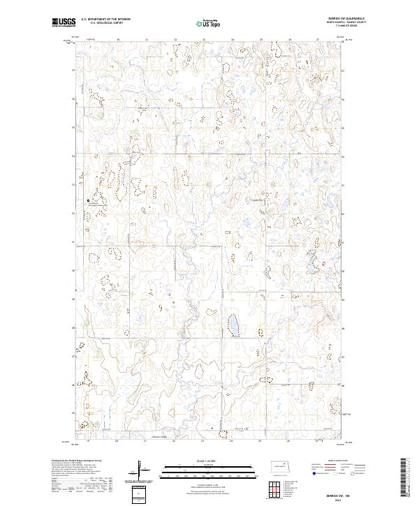 USGS Topographic Map – Derrick SW