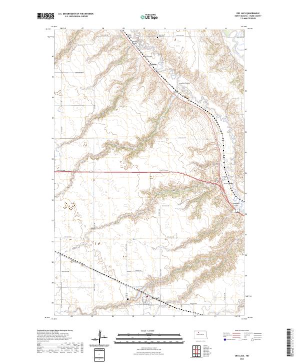 USGS Topographic Map – Des Lacs