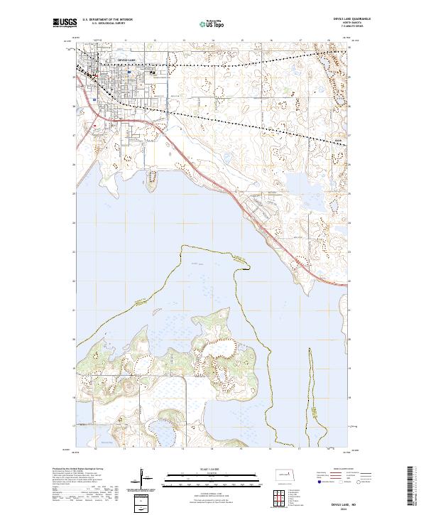 USGS Topographic Map – Devils Lake