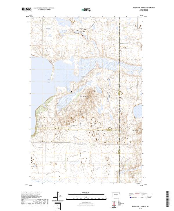 USGS Topographic Map – Devils Lake Mountain