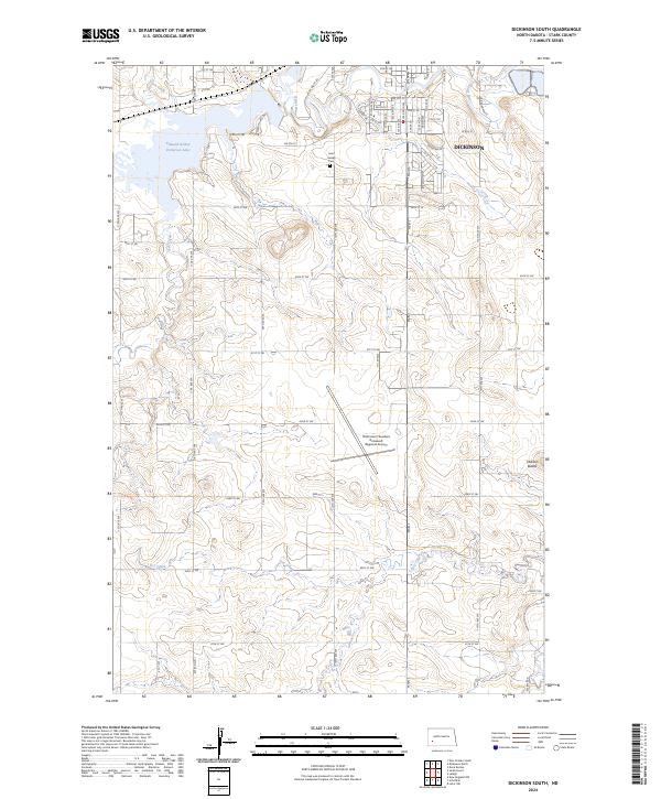 USGS Topographic Map – Dickinson South