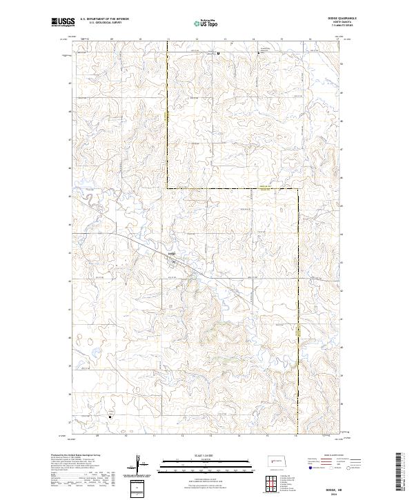 USGS Topographic Map – Dodge