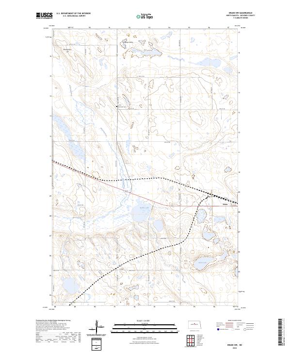 USGS Topographic Map – Drake NW