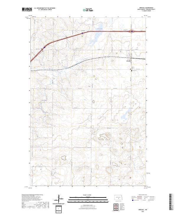 USGS Topographic Map – Driscoll