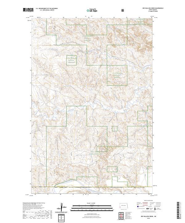 USGS Topographic Map – Dry Bullion Creek