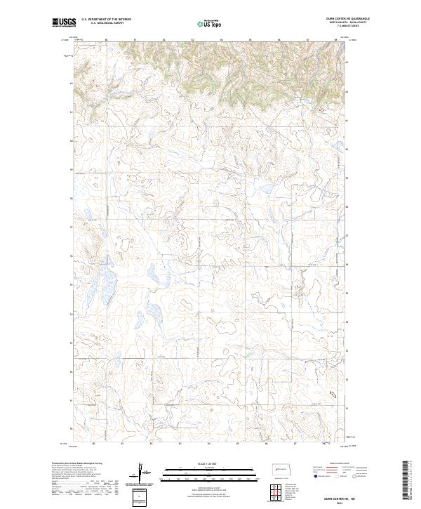 2024 Map of Dunn Center NE, 2024 Print