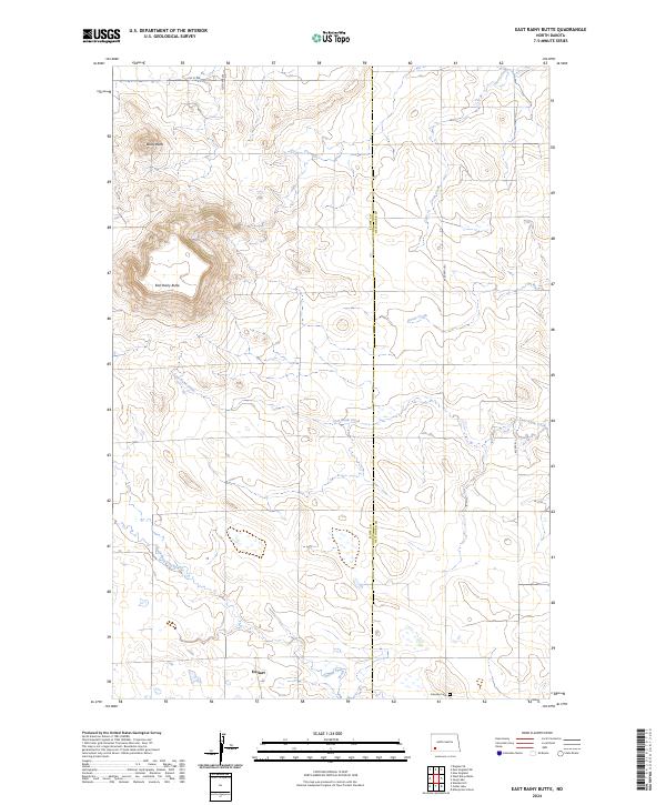 USGS Topographic Map – East Rainy Butte