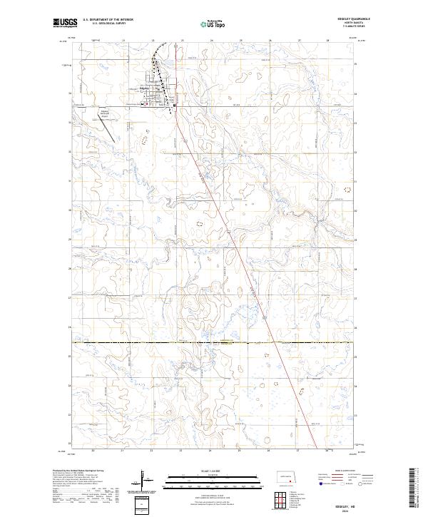 USGS Topographic Map – Edgeley