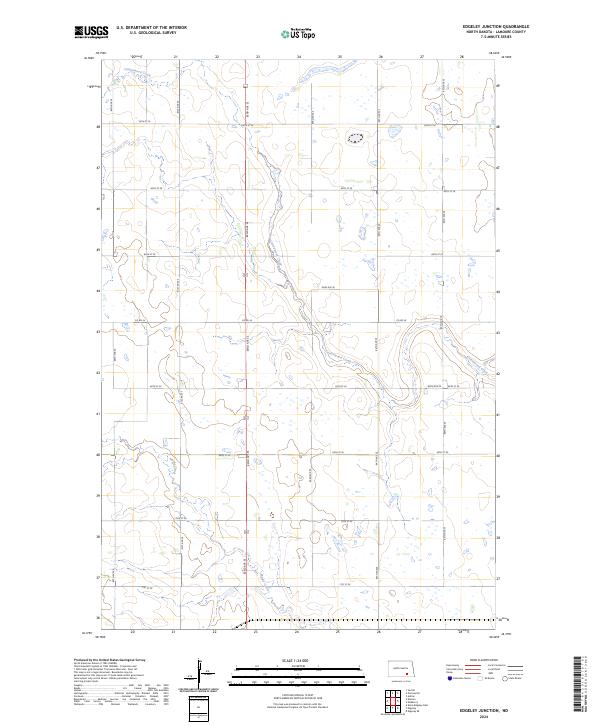USGS Topographic Map – Edgeley Junction
