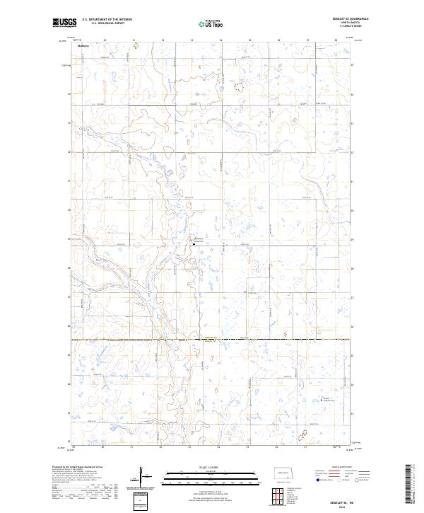USGS Topographic Map – Edgeley SE