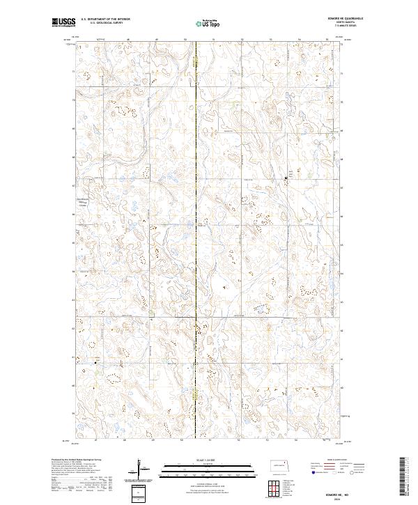 USGS Topographic Map – Edmore NE