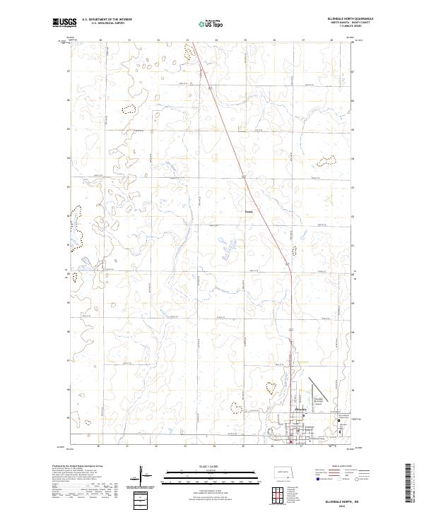 USGS Topographic Map – Ellendale North