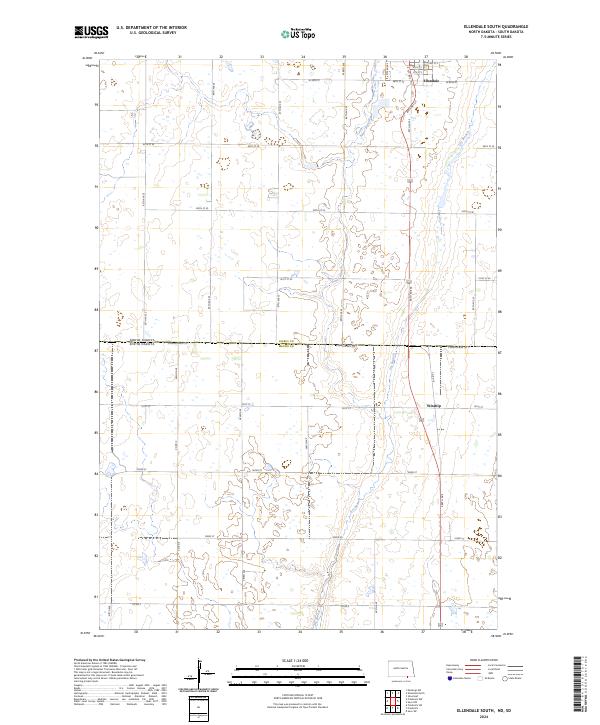 USGS Topographic Map – Ellendale South