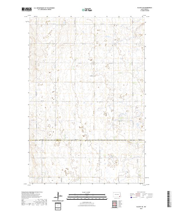 USGS Topographic Map – Elliott SE