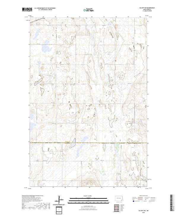 USGS Topographic Map – Elliott SW