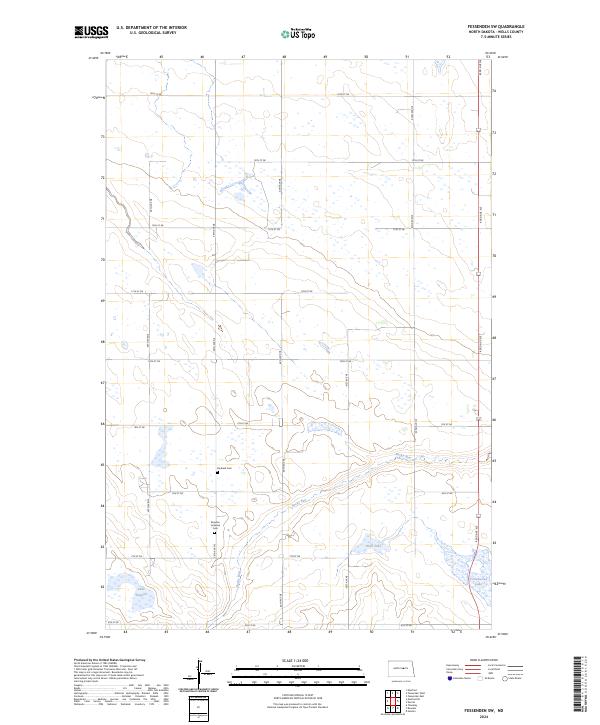 USGS Topographic Map – Fessenden SW