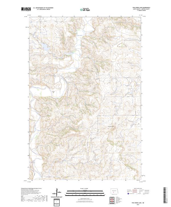 USGS Topographic Map – Fish Creek Lake