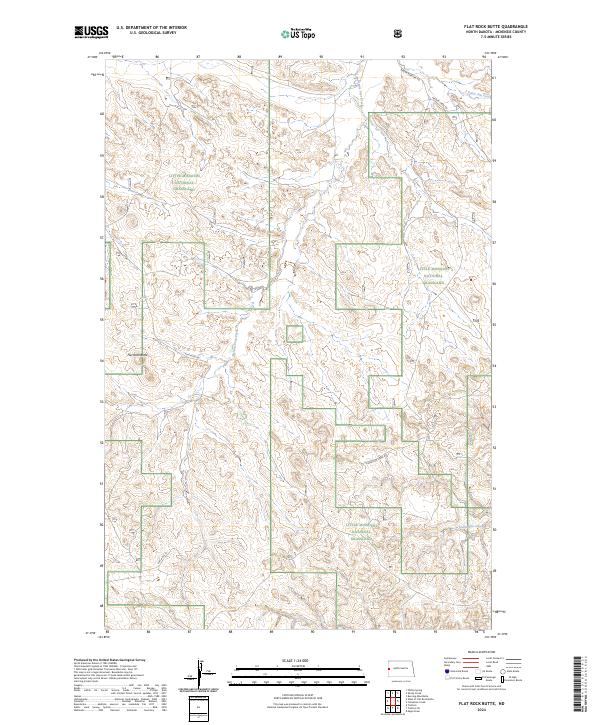 USGS Topographic Map – Flat Rock Butte