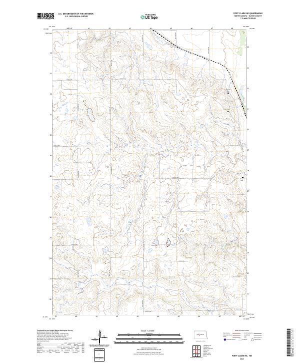 2024 Map of Fort Clark NE, 2024 Print