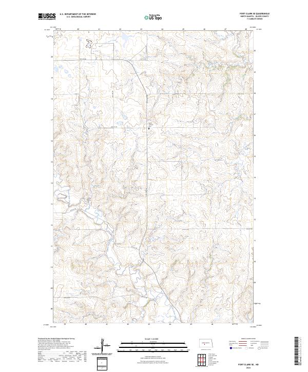2024 Map of Fort Clark SE, 2024 Print