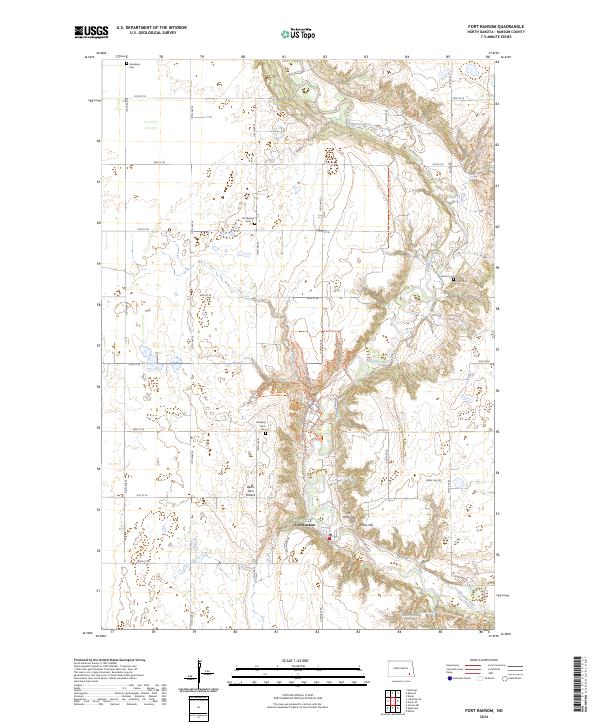 USGS Topographic Map – Fort Ransom