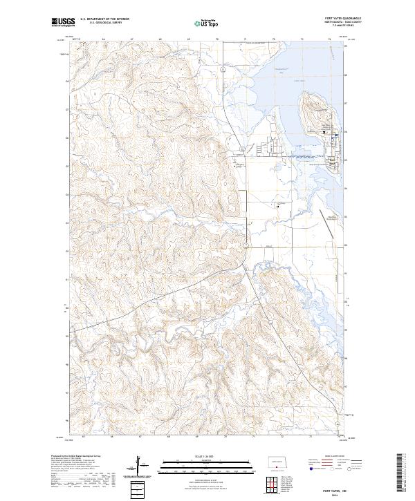 USGS Topographic Map – Fort Yates