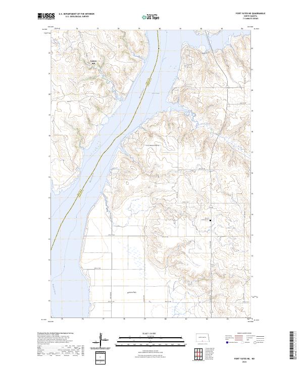 USGS Topographic Map – Fort Yates NE