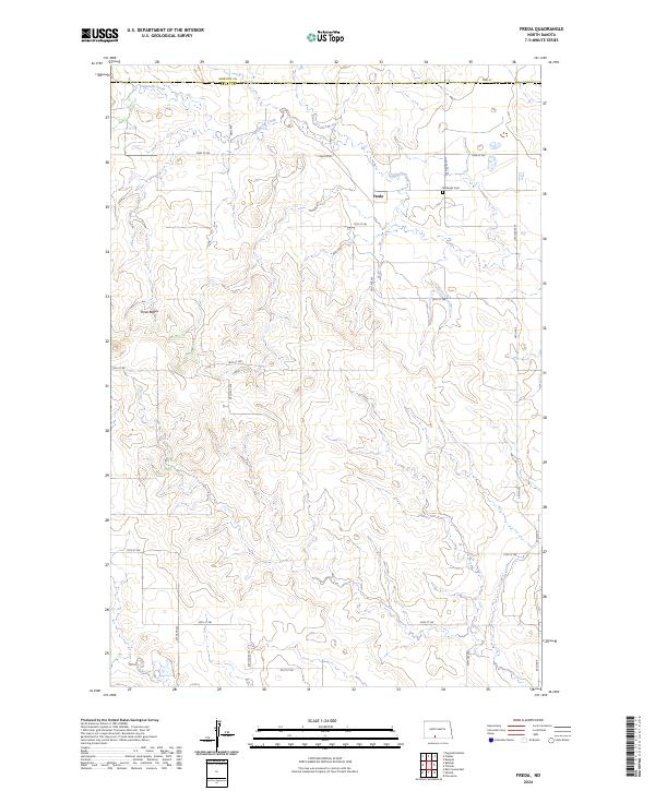 USGS Topographic Map – Freda