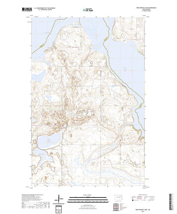 USGS Topographic Map – Free Peoples Lake