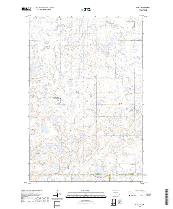 USGS Topographic Map – Gackle NE